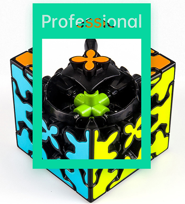 QiYi MoFangGe 57mm Gear 3x3x3 Tiled Magic Cube